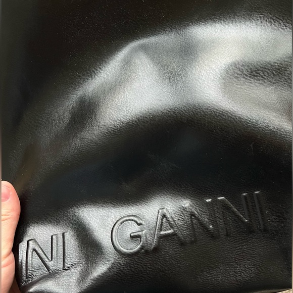 Ganni medium leather tote bag - Picture 4 of 6